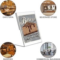 Présentoir publicitaire A5 A6 personnalisé et bon marché, menu de table, porte-affiche en acrylique A4 transparent en forme de T