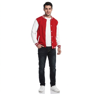 Plus Size <b>Men's</b> Varsity College <b>Jackets</b> with Stand Collar Custom Logo and Plain <b>Letter</b> Wholesale Blank Varsity <b>Jacket</b> for <b>Men</b> - Product Image 1
