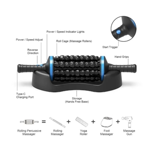 Schnur loser <span class=keywords><strong>Rolling</strong></span> Percussive Massager Body <span class=keywords><strong>Massage</strong></span> Roller <span class=keywords><strong>Stick</strong></span> mit 5 Intensität stufen für tiefes Gewebe und entspannende Muskeln - Product Image 3