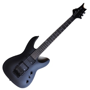 Guitare électrique Flyoung à prix abordable, finition noire mate, instrument de musique, accastillage noir, 6 cordes, micros <span class=keywords><strong>EMG</strong></span> - Product Image 1