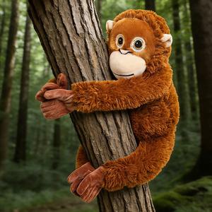 Peluche d'orang-outan réaliste et mignonne, poupée <span class=keywords><strong>singe</strong></span> <span class=keywords><strong>moche</strong></span>, mignonne et originale |   Oreiller de sommeil pour enfants, compagnon câlin |   Cadeau pour filles - Product Image 4