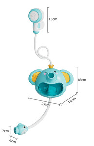 Jouet de <span class=keywords><strong>bain</strong></span> multifonctionnel <span class=keywords><strong>Elephant</strong></span> Bath Shower Baby Bathing Toy Infants Bathtub Water Spray Shower Head & Bubble Maker Toy W/ Light Music - Product Image 5