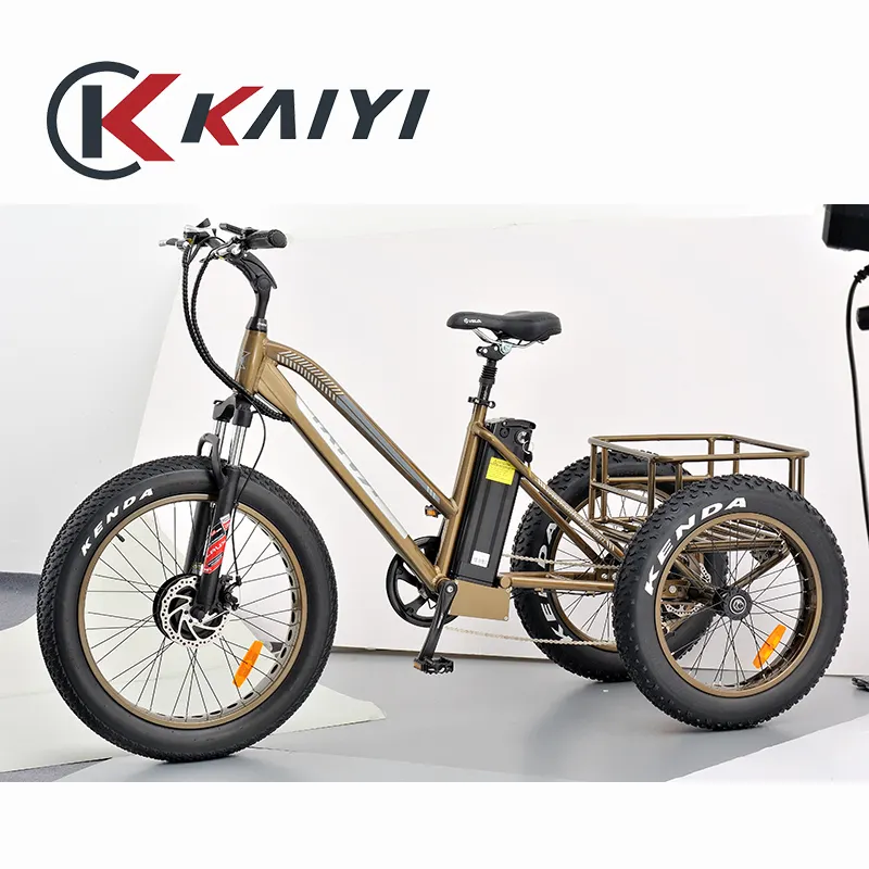 KAIYI triciclo elettrico adulti più venduti di alta qualità Trike piccolo MOQ 36V/48V 32 km/h batteria al litio Display LCD 48V sensore