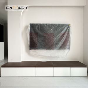 Soporte de TV de roble sólido de lujo moderno personalizado solución de almacenamiento de vidrio elegante para el hogar Oficina Hotel muebles de sala simples dormitorio - Product Image 4