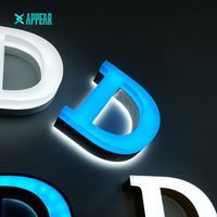 Enseigne lumineuse en lettres 3D LED personnalisées, signalétique en acrylique, enseignes lumineuses pour les entreprises en extérieur