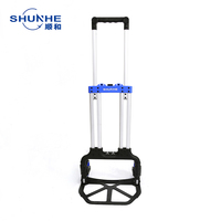 Chariot de manutention pliant à 2 roues en aluminium industriel, vente directe usine économique, outils de shopping OEM