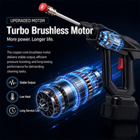 Pistolet de lavage haute pression sans fil 300W 22 bars, 24V 48V, autonomie 60 min, portable, pour le nettoyage des pneus de voiture, vente en gros, pour étiquette OEM, en vrac