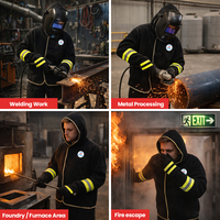 Vêtements ignifuges en fibres pré-oxydées Suihua, combinaison de protection industrielle résistante aux flammes
