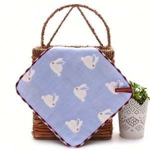 Lingettes pour bébé carrées de 25*25 cm, 100% coton biologique, tissu doux et absorbant, lingettes pour la salive - Product Image 5