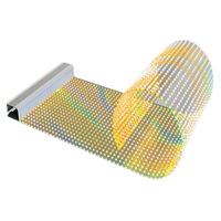 Écran LED adhésif flexible, carte PCB souple, décorations de fenêtres en verre, affichage vidéo, film LED transparent