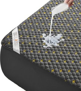 <span class=keywords><strong>Housse</strong></span> de <span class=keywords><strong>matelas</strong></span> anti-punaises 100% imperméable, poche profonde de 6 à 18 pouces, tissu respirant 3D en bambou, protège-<span class=keywords><strong>matelas</strong></span> blanc, gris - Product Image 1