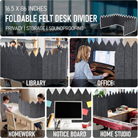 Panneau de séparation de bureau en feutre haute densité écologique, pliable, acoustique, pour école, bibliothèque, bureau, cloison de séparation