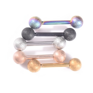 Nouveaux Piercings Corporels Élégants Multicolores en Acier Inoxydable Givré pour Langue, Tétons et Oreilles, Bijoux de <span class=keywords><strong>Piercing</strong></span> pour Femmes, Vente en Gros - Product Image 5