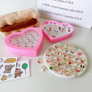 Dessin animé pour enfants Baby Princess anneaux en plastique coffret cadeau réglable pour enfants filles - Product Image 6