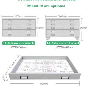MEILLEURE CITATION D'USINE Armoire de Plan en métal à 5 dessins Chariot à outils Armoire à outils de stockage - Product Image 6
