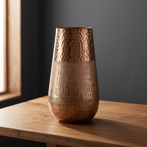 AK Brass Nordic light luxury hammered metal copper <b>vase</b> living room hotel flower arrangement rose <b>lily</b> flowers decorative - Product Image 3