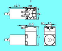 Mini pompe à air sans balais 5L/min 210Kpa 65Kpa pour usage médical portable OEM