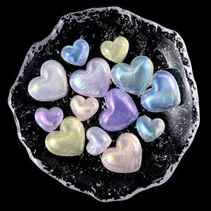 Mini cabochons en résine transparente en forme de cœur pour la Saint-Valentin, à dos plat, pour scrapbooking, bijoux DIY, accessoires pour épingles à cheveux et artisanat - Product Image 4