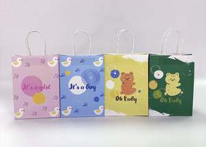 <b>White</b> Kraft <b>Gift</b> Paper <b>Bags</b> with Handles for Small Business Christmas Bulk Wedding Party Favor <b>Bags</b> Shopping Lunch Halloween - Product Image 6