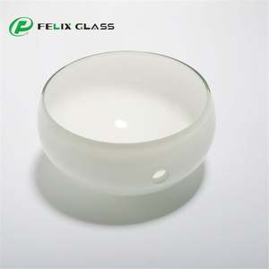 Abat-jour en verre opale blanc pour lustre et suspension - Product Image 5