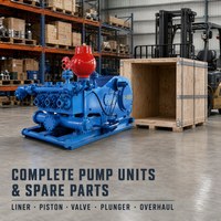 F-1600 1600HP Pompa Lumpur Triplex API 7K Tekanan Tinggi Rig Pengeboran Lapangan Minyak Terpasang di Skid, Pabrik Bor Sumur Air HDD Grosir