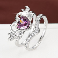 Élégant Ensemble Cœur Cygne Plaqué Or Raffiné pour Couples – Bagues de Mariage pour Femme, Design de Niche Premium, Bijoux Tendance