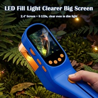 Perlengkapan Petualangan Luar Ruangan Anak B312 Mikroskop Digital 500X Penangkap Serangga dengan Layar IPS 2.4" HD 1080P Mainan Eksplorasi Alam Hadiah