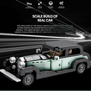LITER Model Eight Block Car 811 Classic Car Building Blocks Educational Toy For Boys Gift - Product Image 1