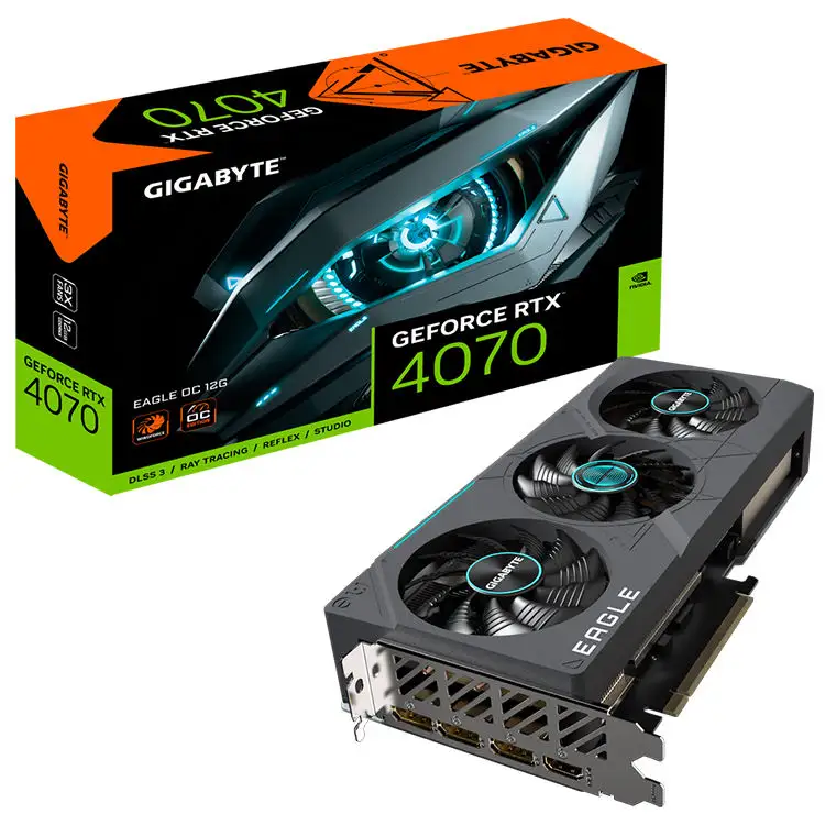 GIGABYTE GeForce RTX 4070 EAGLE OC 12G Graphics Card With 12GB GDDR6X 192 bit Memory Support OverClock