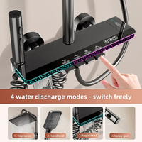 Système de douche intelligent numérique thermostatique avec panneau de douche pluie et douchette bidet, finition bronze, pour salle de bain, vente en gros