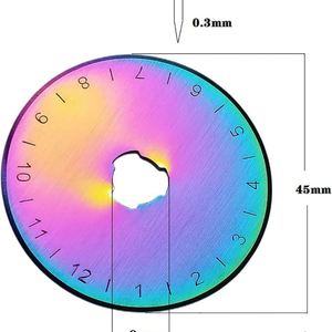 Titanium Coated SKS-7 Sharp Durable Replacement Rotary Blades for Quilting, <b>Sewing</b>, Heavy Fabric Cutting, Fits Olfa, Fiskars - Product Image 2