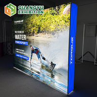 Boîte à lumière LED publicitaire pliable à montage rapide, cadre en aluminium, boîte à lumière pop-up SEG imprimée, toile de fond double face pour comptoir