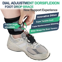 Attelle de soutien pour pied tombant, réglable, chaussures de marche pour flexion dorsale, pour la maladie de Charcot-Moonan, l'AVC, la neuropathie diabétique - Unisexe (1 gris-noir)