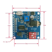Módulo de Reproducción de Voz MP3 DY-SV8F, Control por Puerto Serie con Activación Individual, Descarga por USB, Memoria Integrada de 8M, Placa Reproductora de Audio
