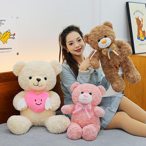 Orsacchiotti di Peluche Personalizzati con Papillon, Orsetti Rosa con Cuore Rosso, Bambole di Stoffa, Regali per San Valentino - Product Image 2