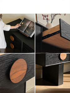 Aparador de Lujo con Bordes Curvos, Mueble de Almacenamiento Grande con Cajones y Patas Elevadas para Comedor - Product Image 6