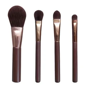 Wholesale Custom Private Label Profession Luxury Synthetic Makeup Brush Set 4pcs For Eye For Face Mini Brush