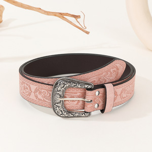 American Retro Women's <strong>Belt</strong> 2024 New <strong>Pattern</strong> Needle Buckle Alloy Summer Decoration Spicy Girl Y2K Paired with Jeans <strong>Belt</strong> - Product Image 1