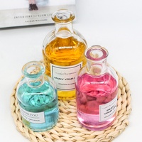 FENGJUN 100ml 250ml air frais luxe vide personnalisé multi-taille Transparent rond roseau diffuseur de parfum bouteille avec bouchon en verre