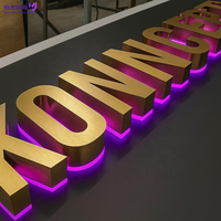 Letrero Luminoso Personalizado de Primera Calidad con Retroiluminación LED IP68, Letras de Canal Luminoso 3D de Metal para Negocios, Tiendas, Fachadas