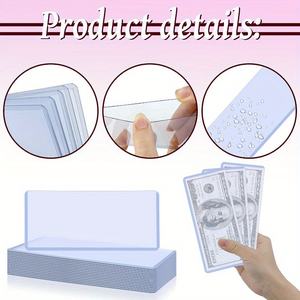 Premium kalite su geçirmez döviz ekran nakit ve koleksiyoncular için kart tutucu temizle plastik damga para organizatör kollu - Product Image 6