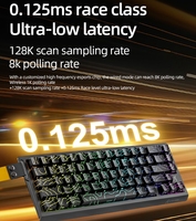 Clavier mécanique à commutateurs magnétiques Attack Shark X68PRO HE Tri-mode sans fil/filaire 8k 0,01 mm pour jeux Esport