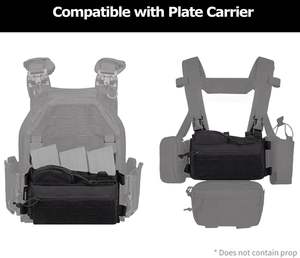 سترة تكتيكية متينة من النايلون 1000D مع نظام مولي قابل للتعديل للتدريب في الهواء الطلق، والمشي لمسافات طويلة، والتخييم، ومعدات متعددة الاستخدامات للرجال - Product Image 5