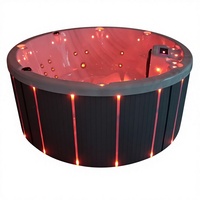 Spa de nage autoportant moderne en acrylique pour 6 personnes, grand bain à remous de massage extérieur, solution complète pour hôtels