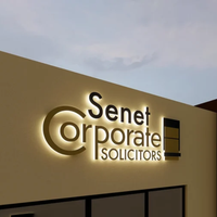 Metall 3D-Rückseite beleuchtete LED-Läge der Einrichtung Geschäftslogo Rückseite-Licht individuelle 3D-Buchstaben Zeichen