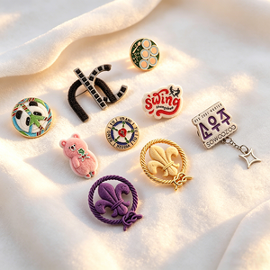 Broches Personalizados de Aleación de Zinc, Broches de Cristal con Logotipo, Insignias con Letras, Acabado en Oro y Oro Rosa para Ropa, Bolsos y Sombreros, Venta al Por Mayor, OEM, ODM - Product Image 6