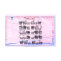 Fille Groupe 5 Rangées Volumées Faux Cils Extension De Cils Sans Colle Individuel Cluster Extension Faux Cluster Cils