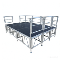 Scène modulaire portable anti-rouille 4x4ft 4x8ft, podium de concert en treillis d'aluminium réglable en hauteur (1,5m, 2m)