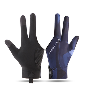 Guantes de Billar de 3 Dedos Transpirables y Duraderos OEM, Guantes de Billar para Mano Izquierda/Derecha, Guantes de Snooker de Secado Rápido, Guantes Deportivos de Poliéster con Cierre de Gancho y Bucle - Product Image 3