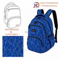 Sac à dos de grande capacité pour l'extérieur, sac pour ordinateur portable de voyage, sac à dos personnalisé bleu royal pour les garçons, les adolescents, les étudiants